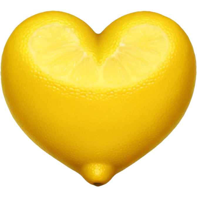 Realistic lemon heart emoji