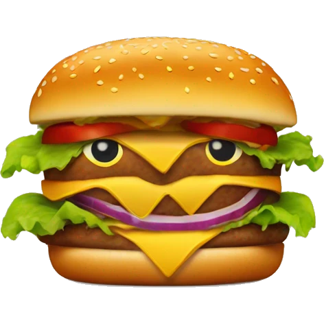 Burger with legs emoji