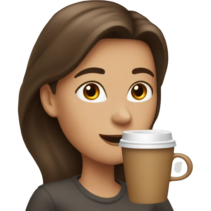 girl obsessed with drinking coffee emoji