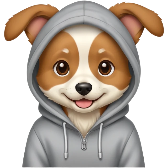 dog wearing a hoodie  emoji