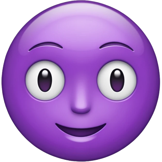 shiny purple text saying "ME" emoji