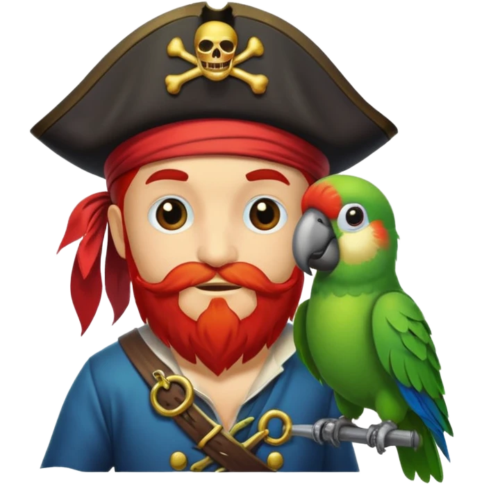 pirate and parrot emoji