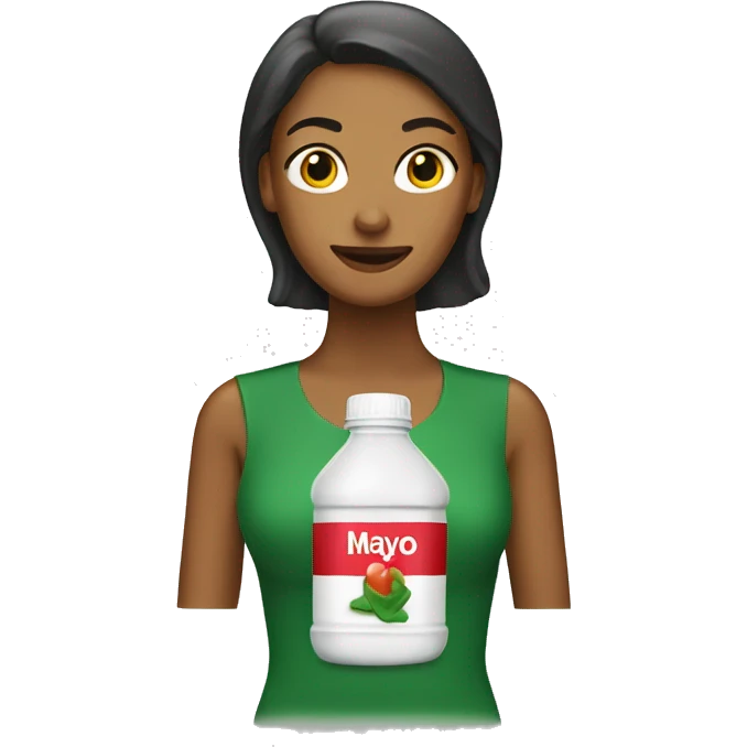 mayo bottle as a woman  emoji
