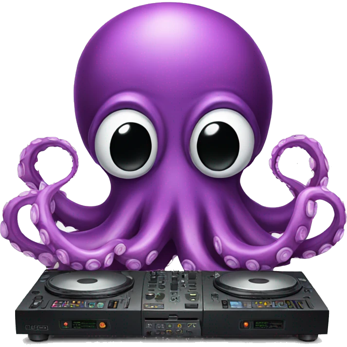 Dj octopus emoji