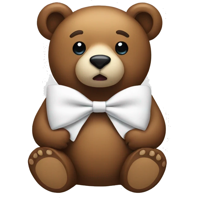 Bear with a white bow emoji