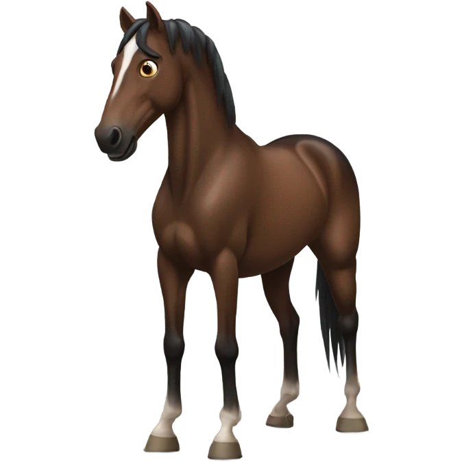 Spooked bay horse emoji
