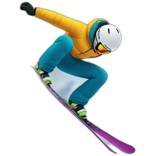 a skier doing a backflip  emoji