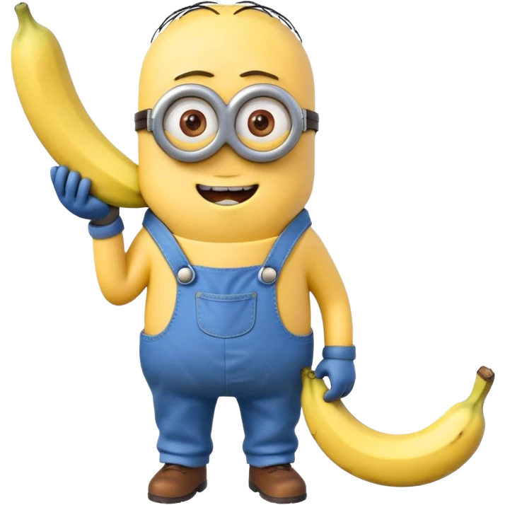 Minion that’s holding a twisted banana emoji