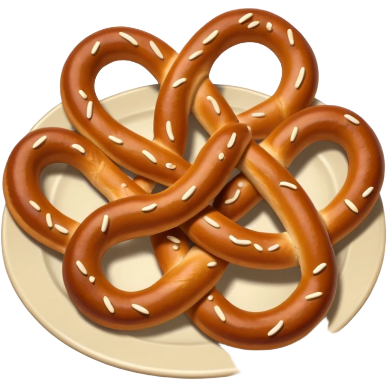 Plate of Pretzel emoji