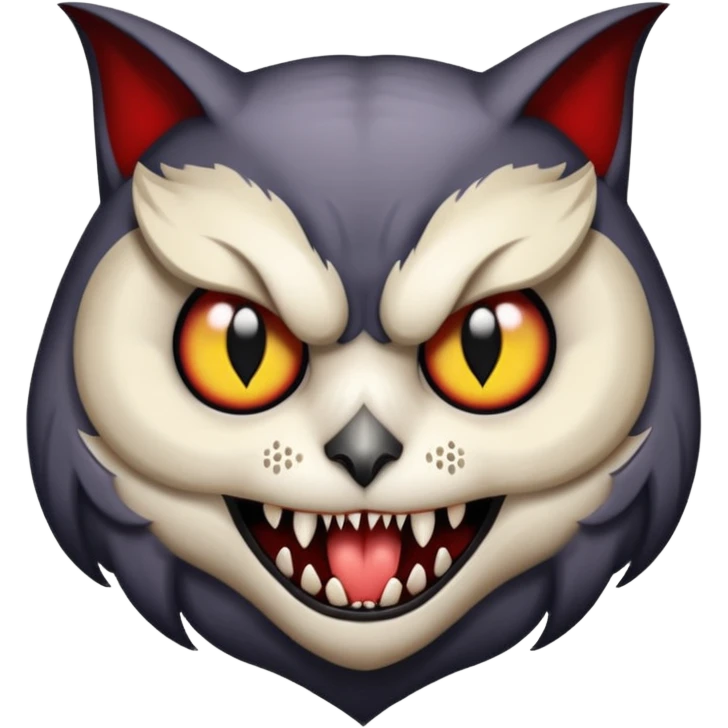 Half owl half cat vampire emoji