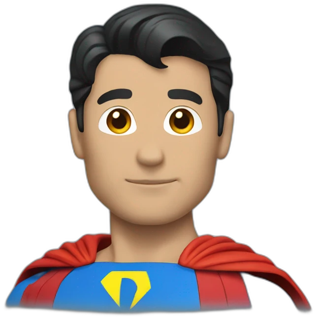 superman, top view, full body emoji