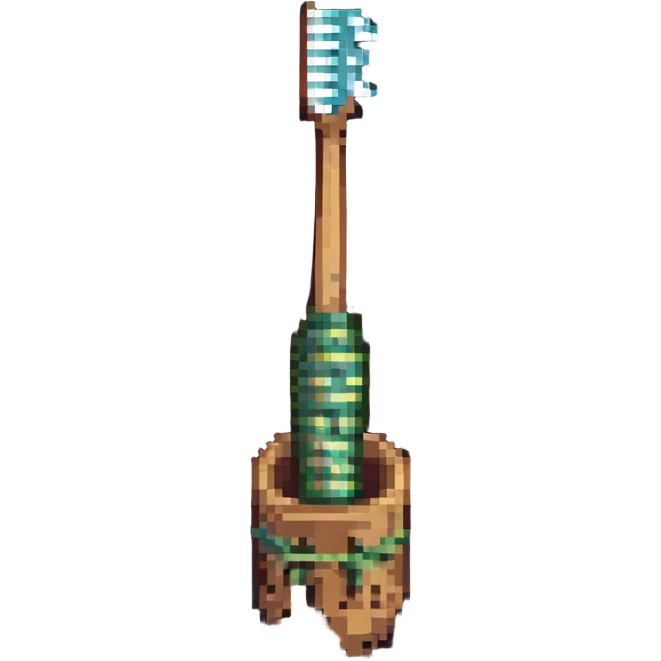 bamboo toothbrush pixel art emoji