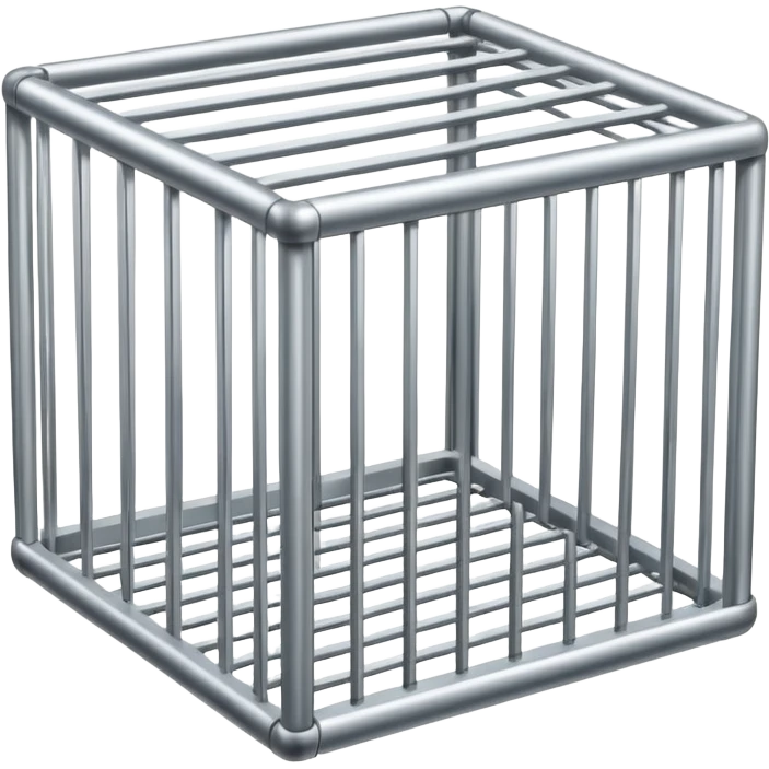 simple cage thin bars straight square surface emoji
