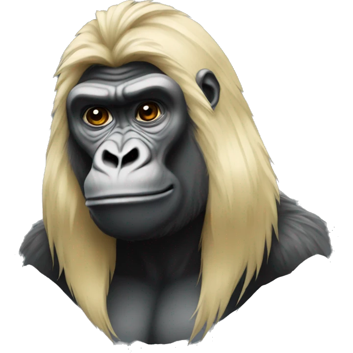 Gorilla with blonde hair emoji