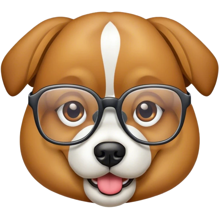Perro con gafas emoji