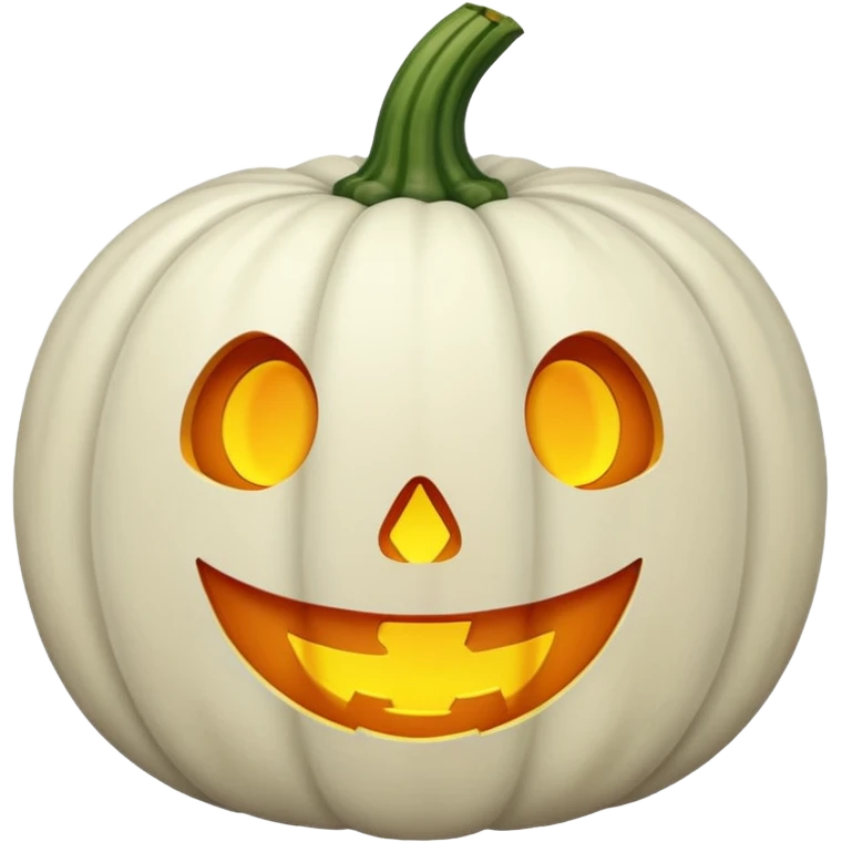 a white pumpkin, realistic, no face emoji