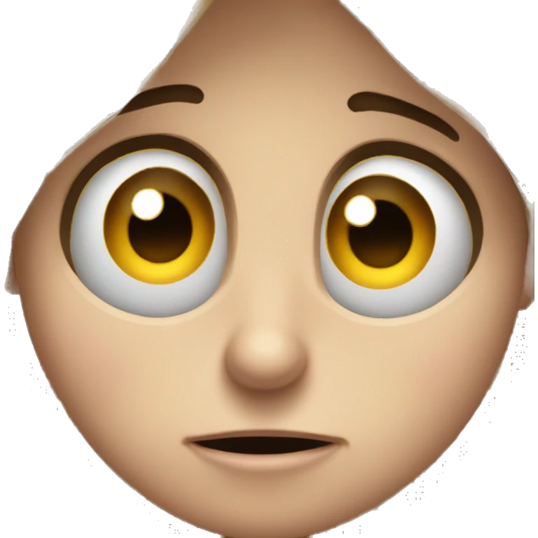 Emoji with big eyes seems interested in something  emoji