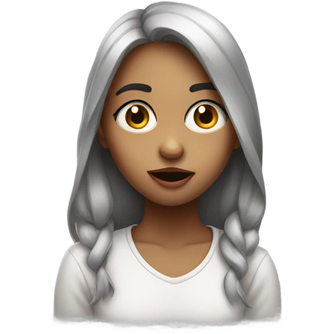 girl with eyes crossed looking up and tounge out  emoji