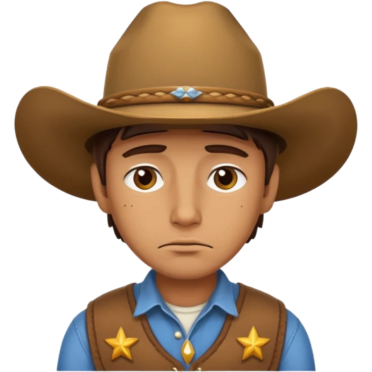 Sad cowboy emoji