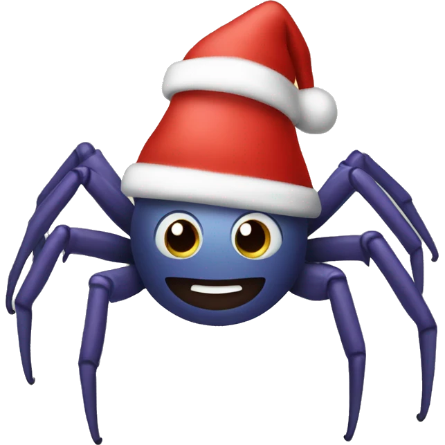 Spider in Christmas hat emoji