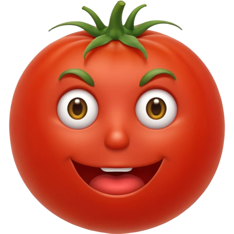 Eine Tomate mit Gesicht welche Arme hat und Beine  emoji