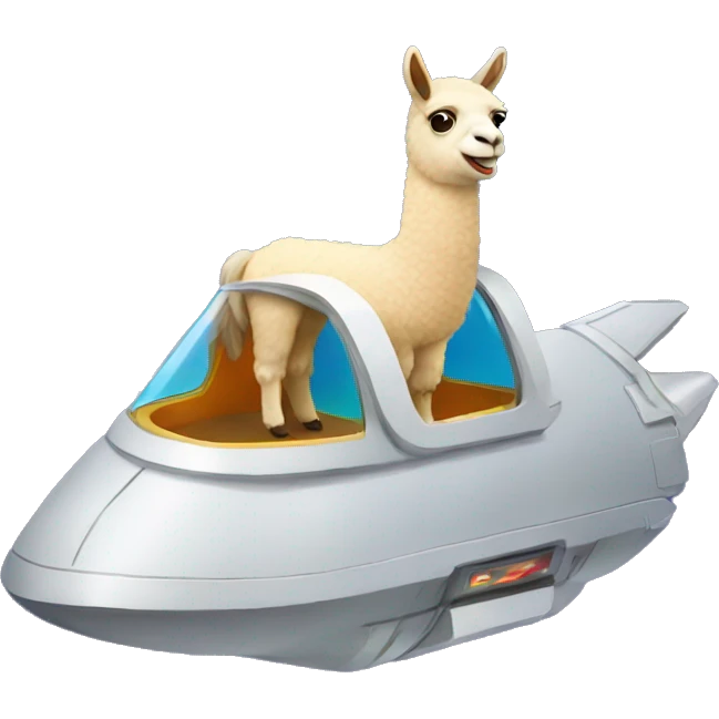 llama in spaceship emoji
