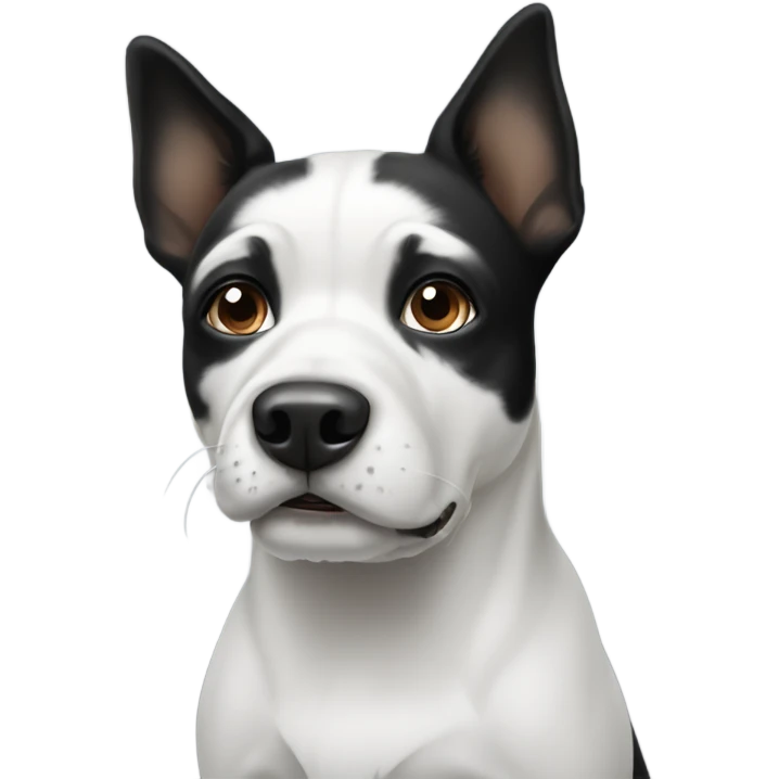 Black and white dog emoji