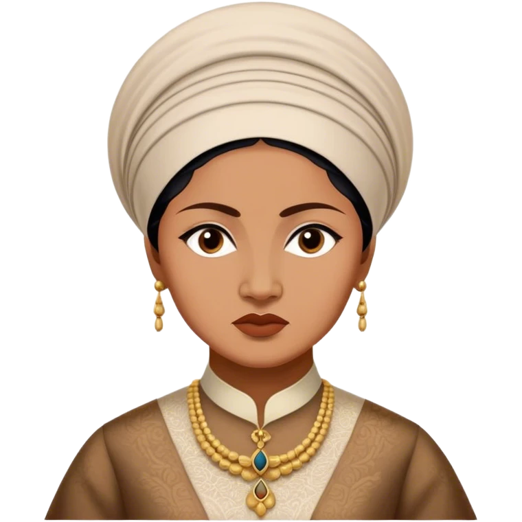 Cinematic Realistic Raden Ajeng Kartini Portrait Emoji, depicted as an inspiring Indonesian feminist icon in period attire with a thoughtful determined gaze, rendered with lifelike textures and warm empowering lighting that captures her pioneering spirit. emoji