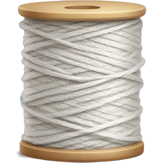 White spool of thread emoji