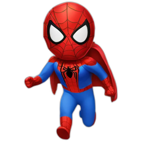 Spiderman with a parachute emoji
