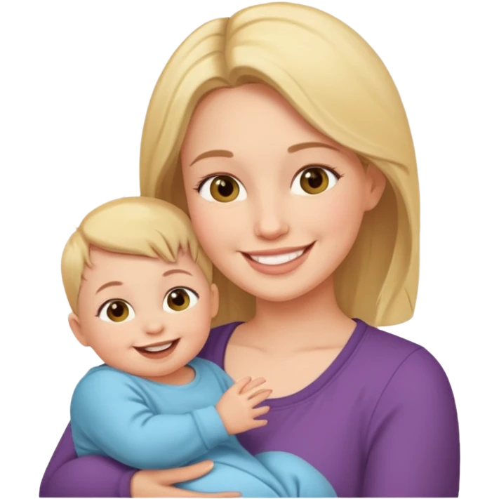 single mother with a baby emoji