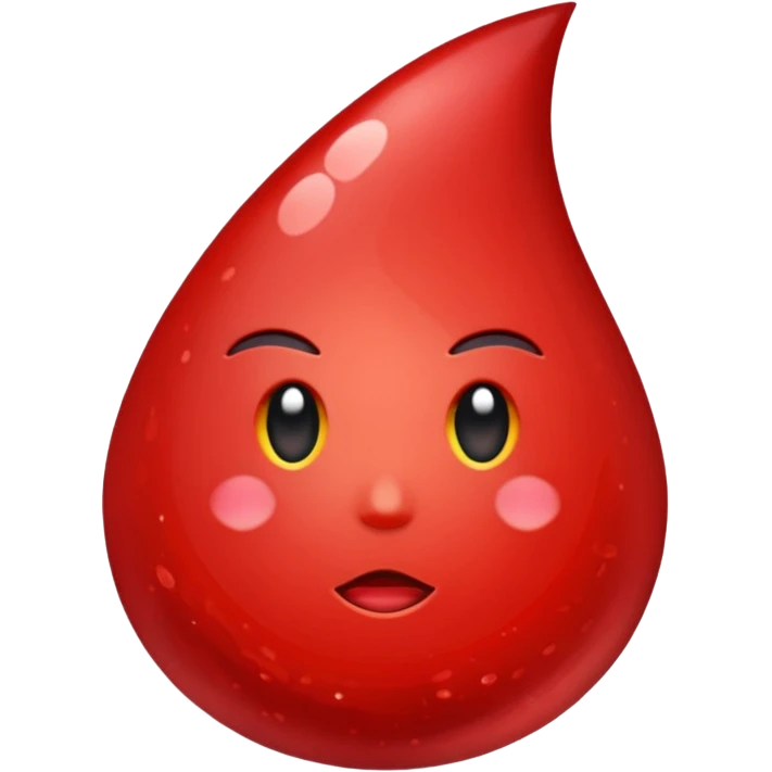glitter red blood emoji