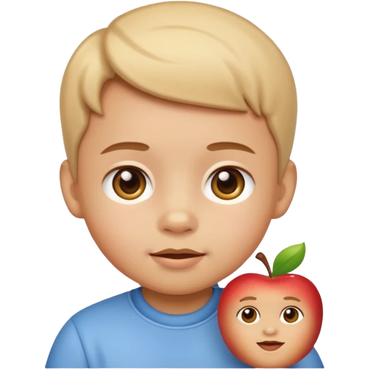 baby face, apple emoji style emoji