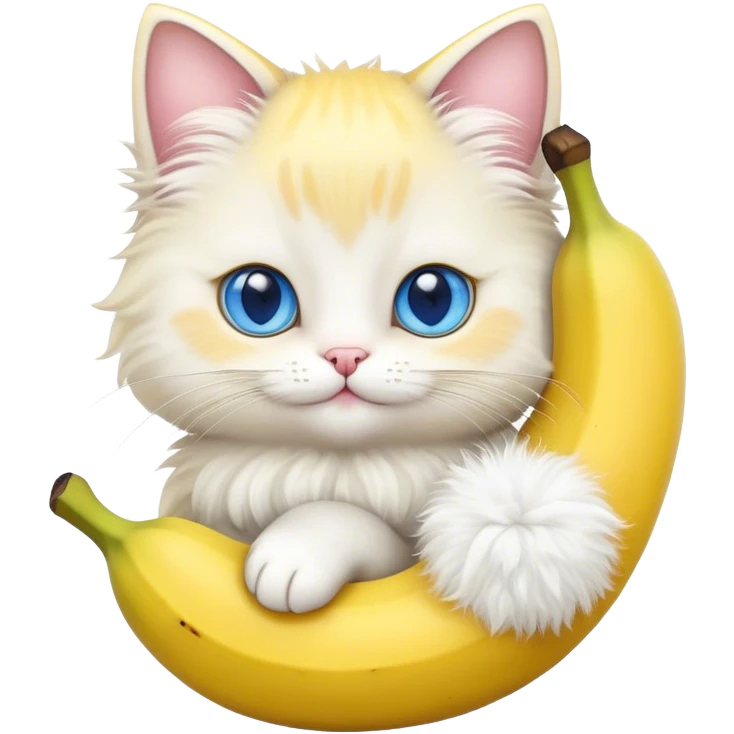 banana holding cute cat emoji