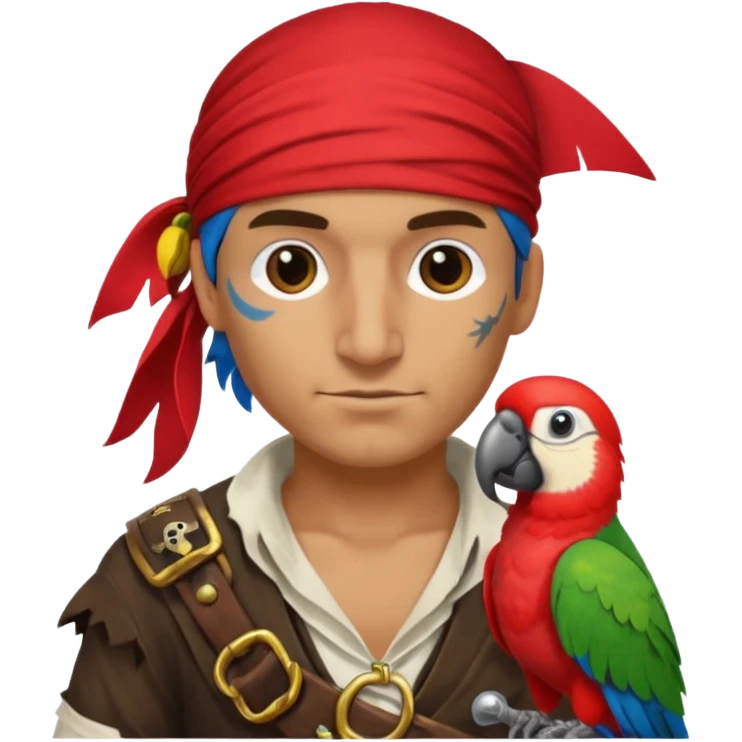 pirate and parrot emoji