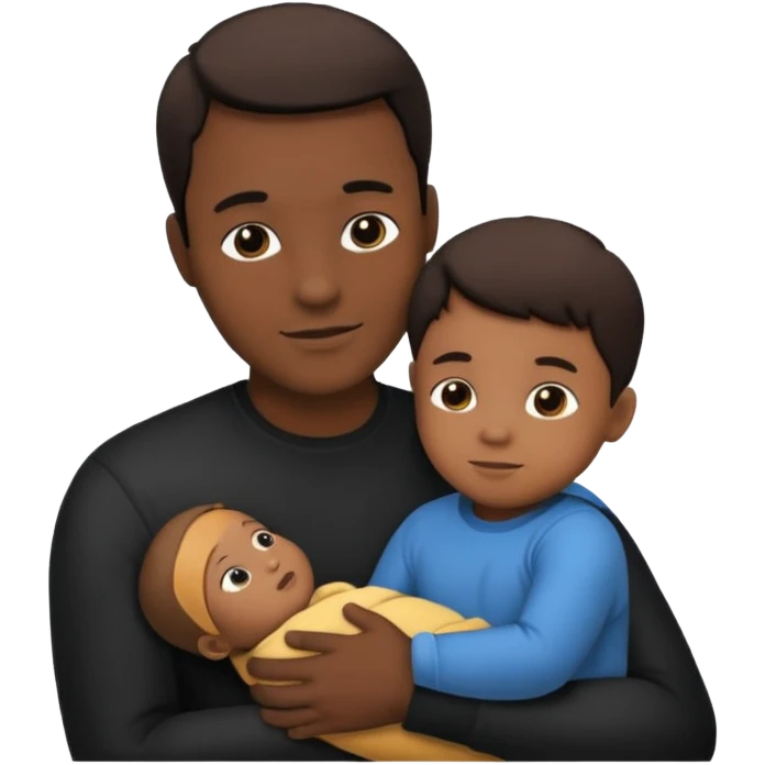 father silhouette holding a child emoji