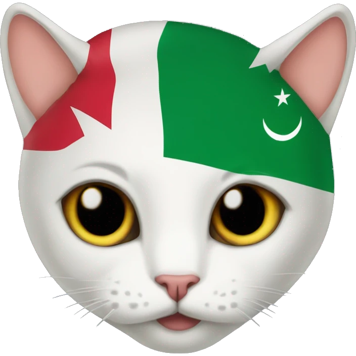 Cat loving algerian flag  emoji