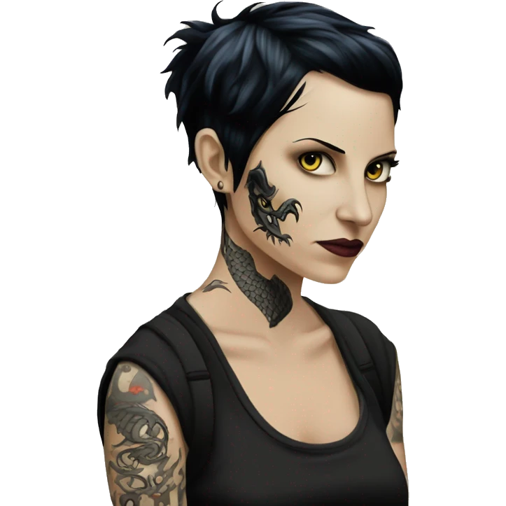 Lisbeth Salander dragon tattoo emoji