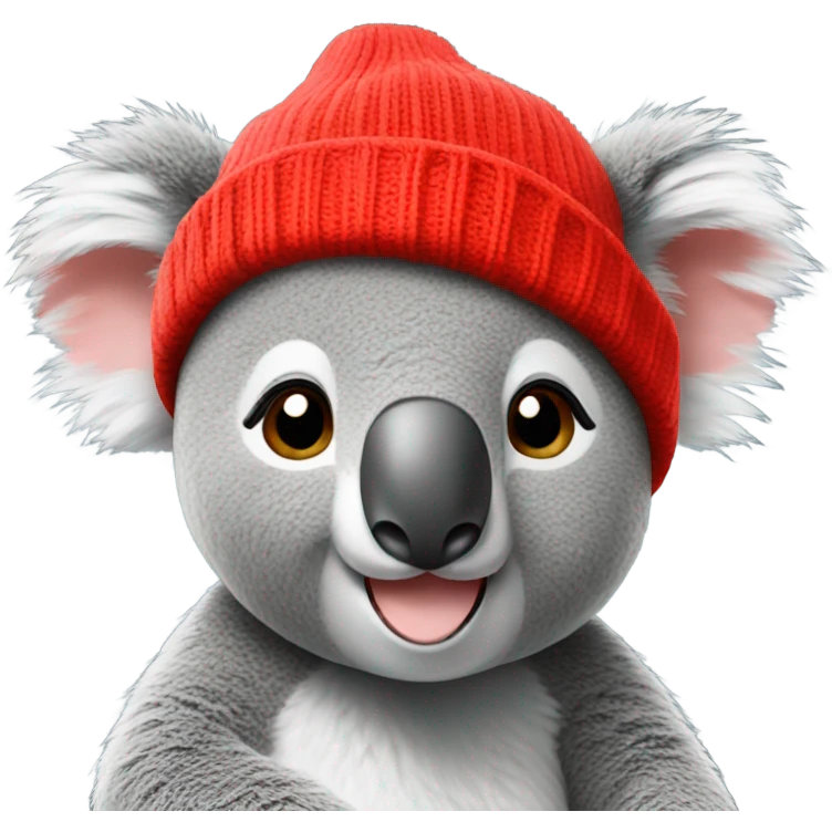 A kuala with a red binie  emoji