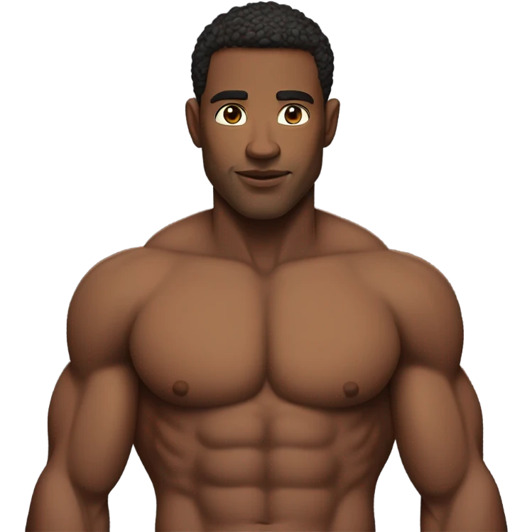 athetlic man shirtless not too muscular emoji