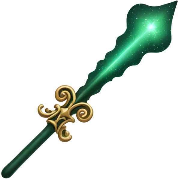dark green magic wand emoji