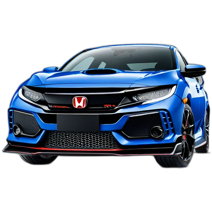 2018 honda civic type-r in boost blue emoji