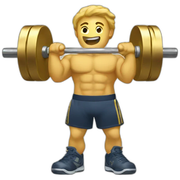 Golden dumbell emoji