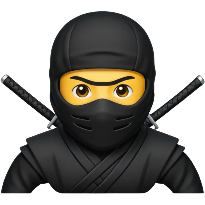 Ninja emoji with MB written on it emoji