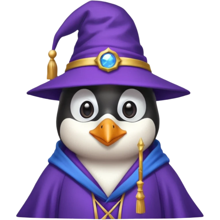 Penguin Wizard emoji