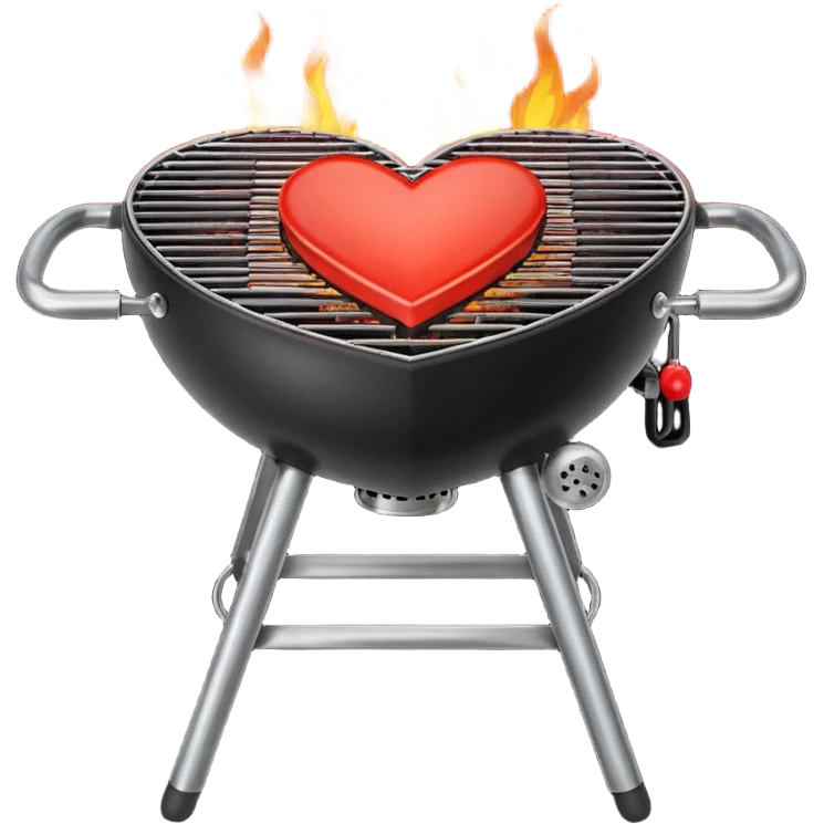 Heart-shaped bbq grill  emoji