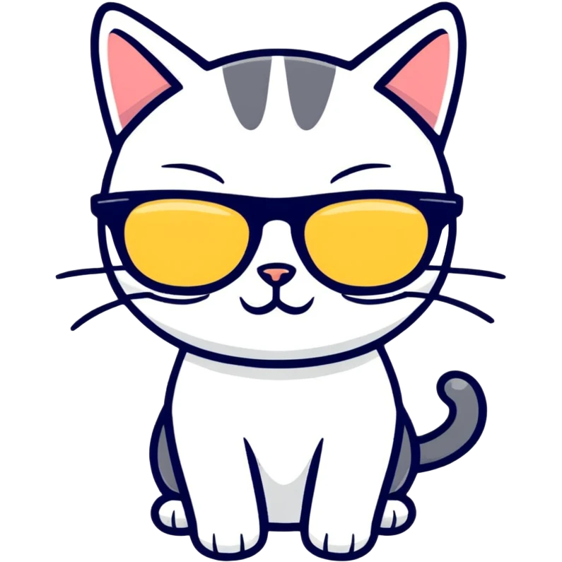 Cat with sunglasses emoji
