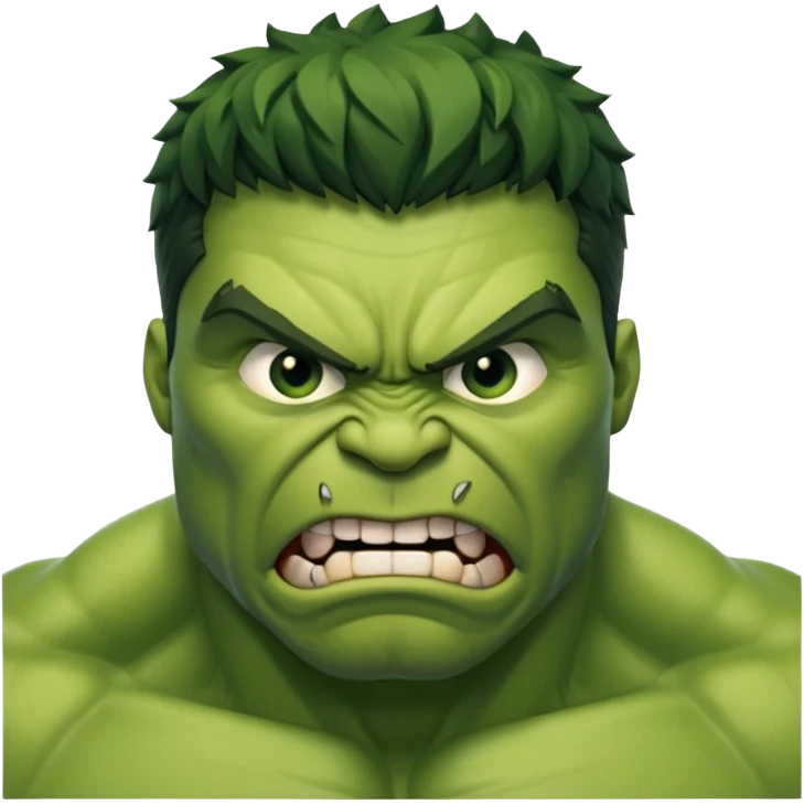 Make a pic of hulk  emoji