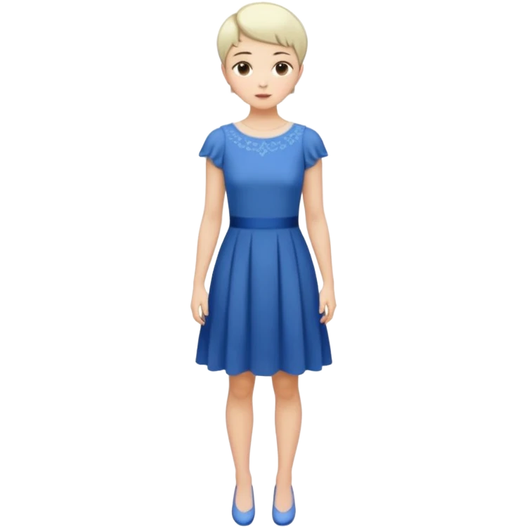 woman full body standing short pixie hair emoji