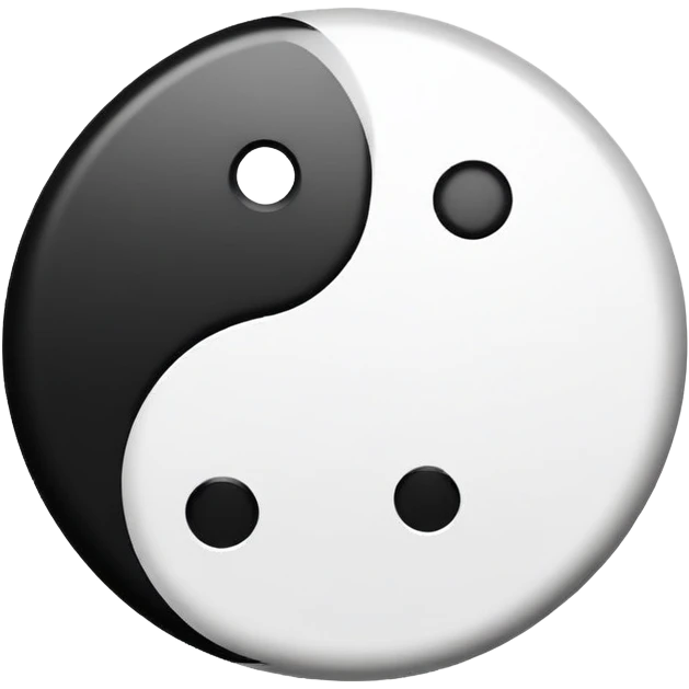 Ying yang circle emoji